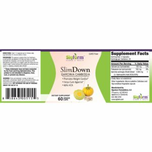 SLIM DOWN GARCINIA 60 LABEL