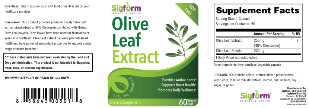 Oilve Leaf Caps Olive Leaf Extract Capsules 2