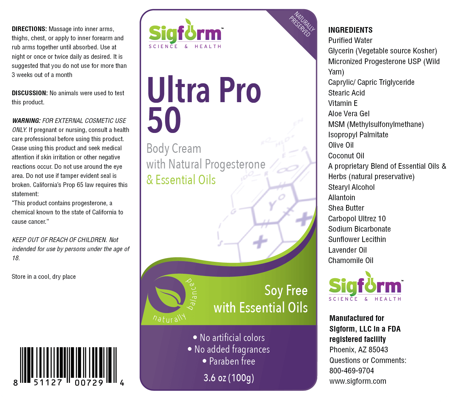 UP50 EO Ultra Pro 50 - Progesterone Cream with Essential Oils 2