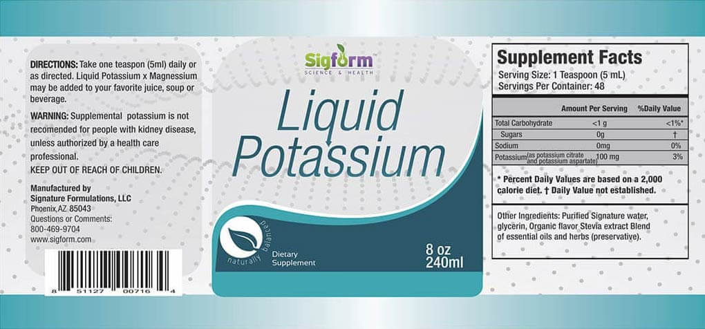 liquid potassium facts