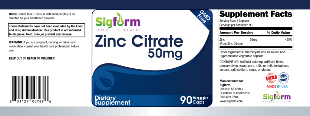 Zinc Citrate 50LABELPNG Zinc Citrate 50mg